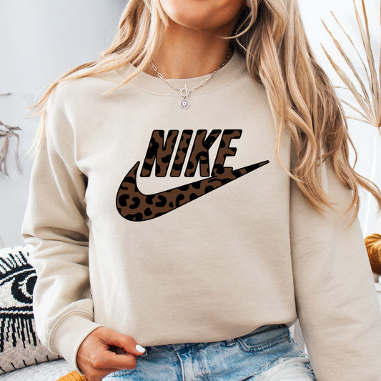 26-Brown Leopard Swoosh