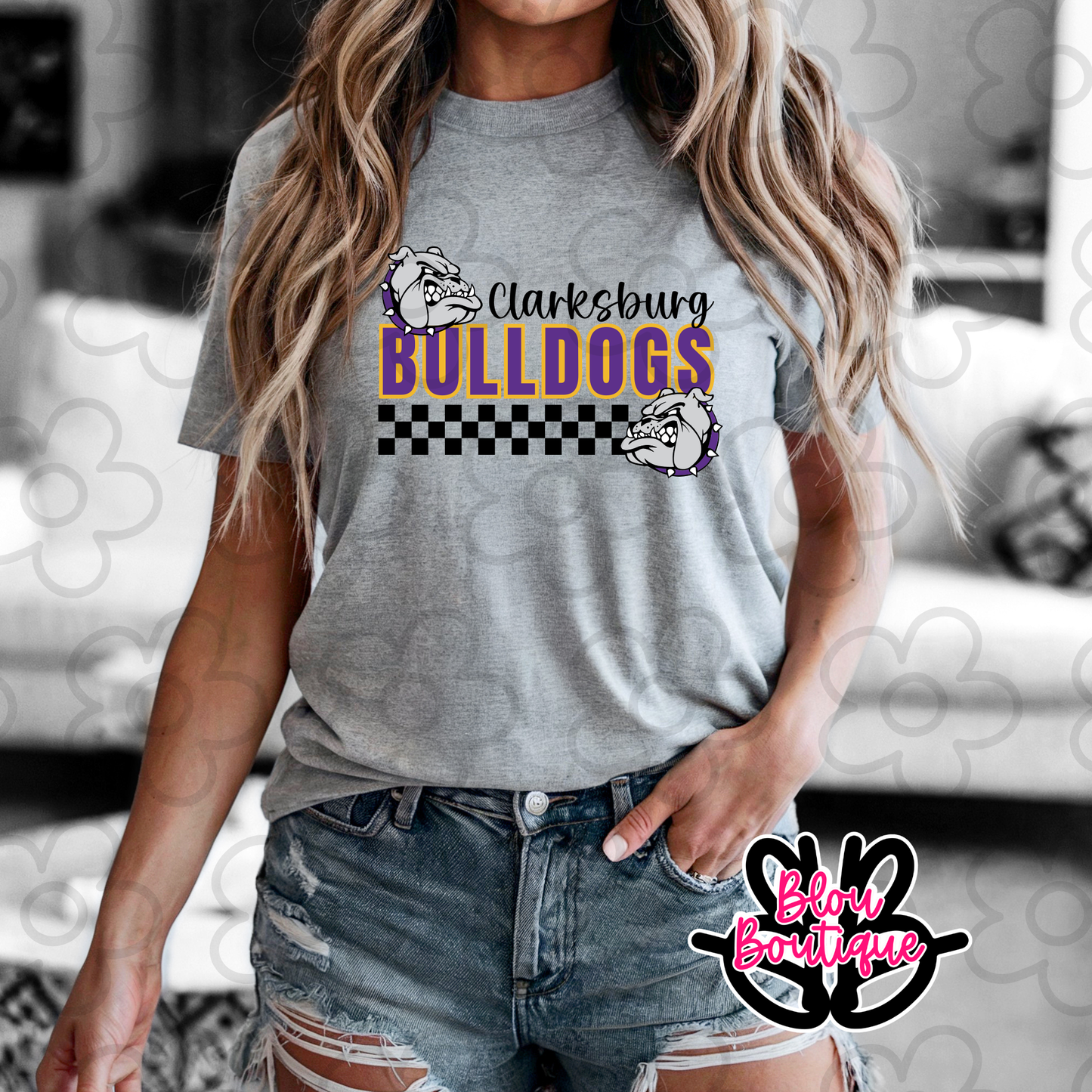 Clarksburg Bulldogs Checkered