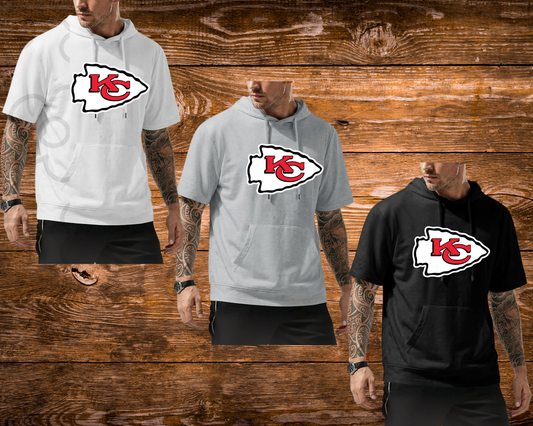 26- Short Sleeve Hoodie KC Football