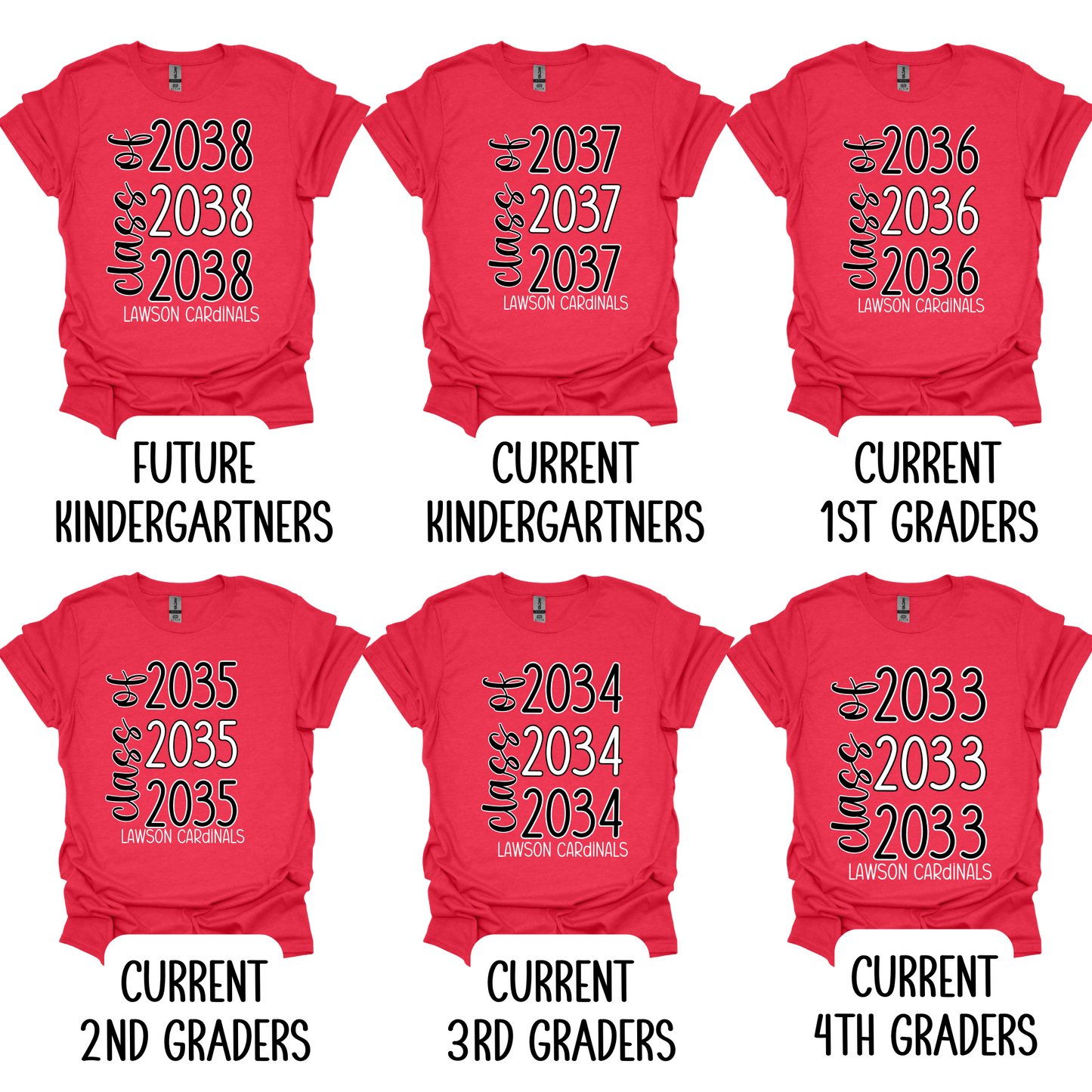 Lawson Cardinals Class Tees