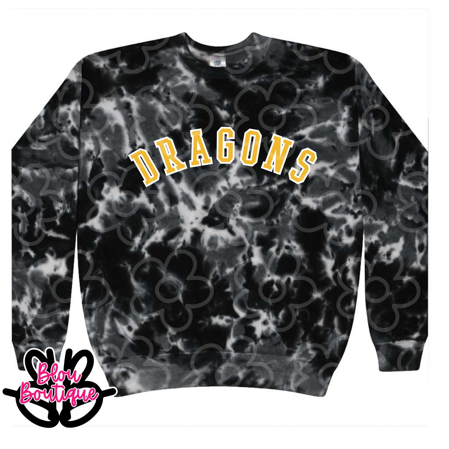 26- Black Tie Dye Varsity Dragons