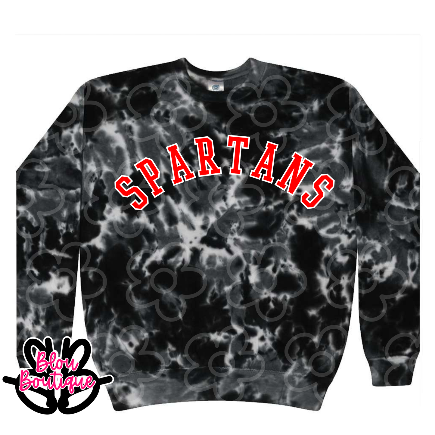 26- Black Tie Dye Varsity Spartans