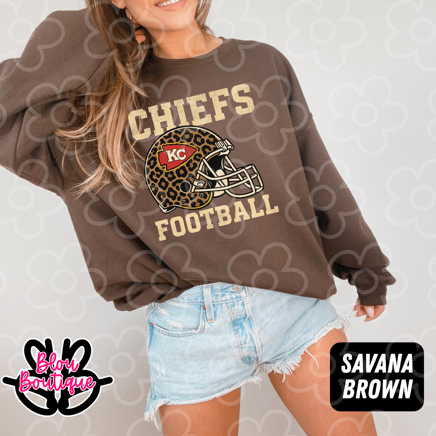 Chiefs Football Leopard Helmet