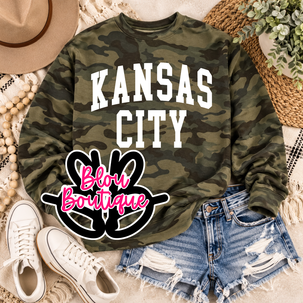 26 Kansas City Camo Sweatshirt