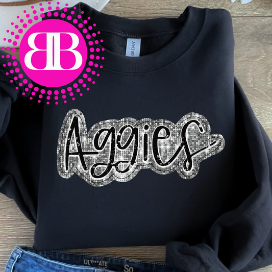 Aggies Faux  Sequin Glitter