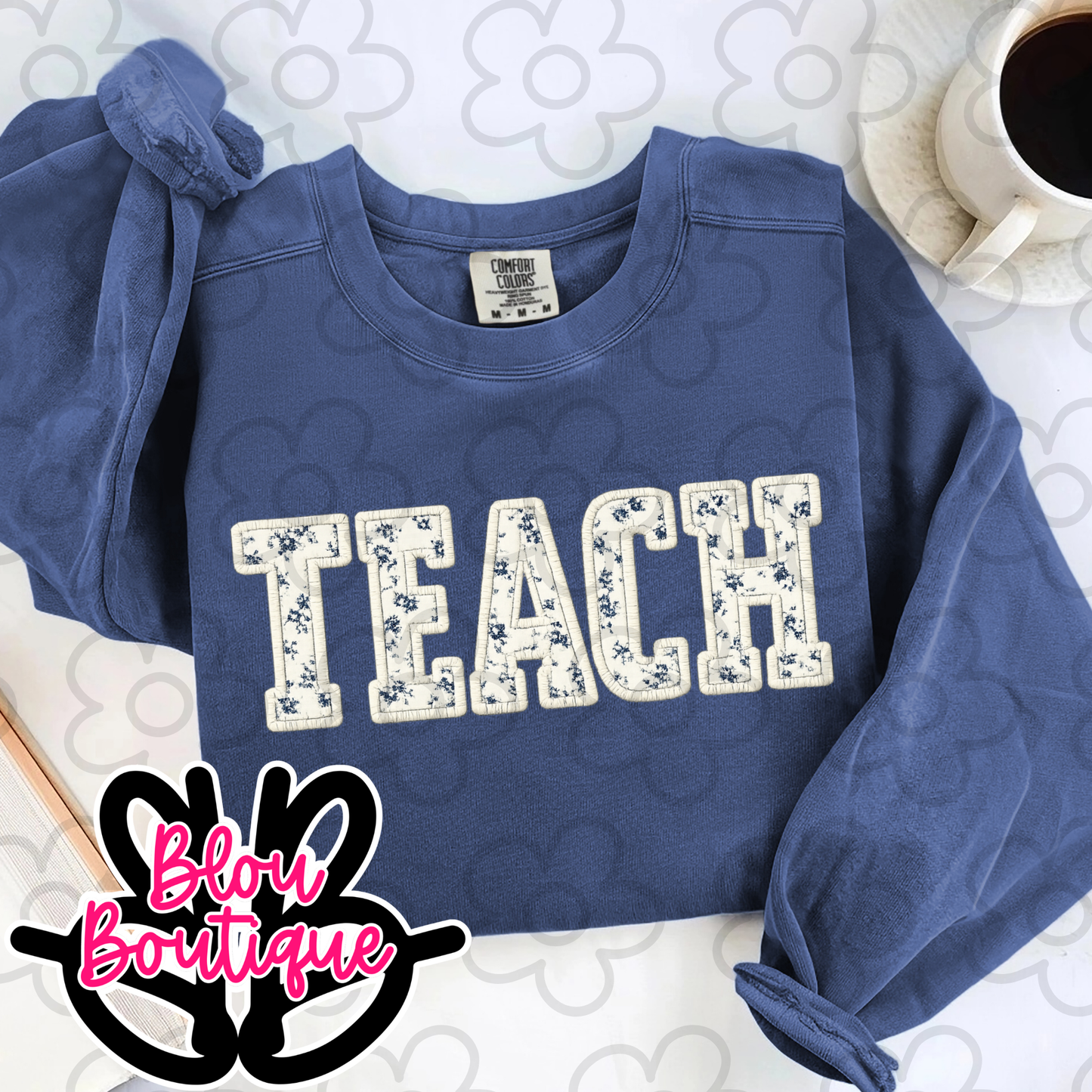 26 TEACH Blue Floral