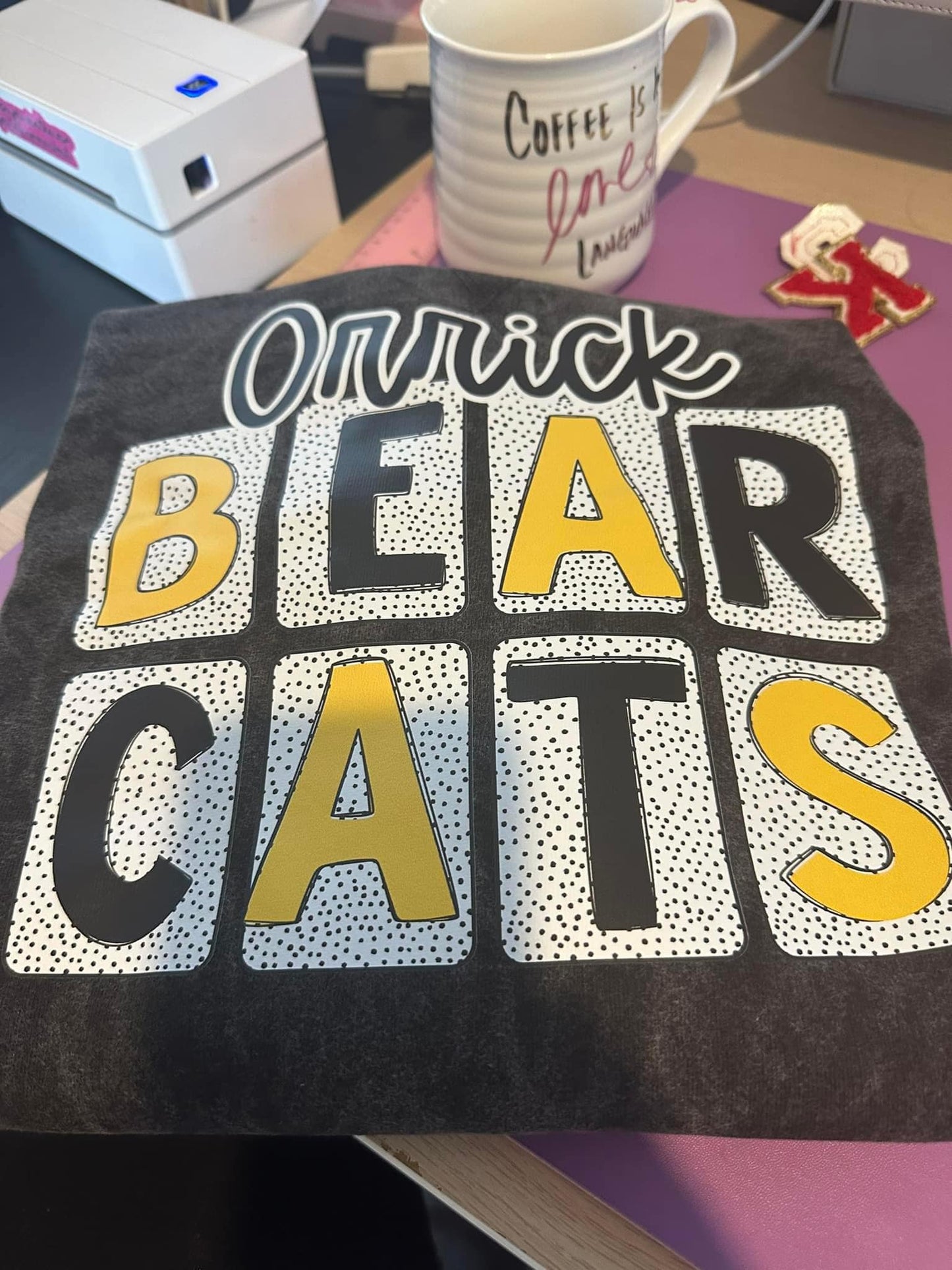 Orrick Bearcats Polka Dot Block