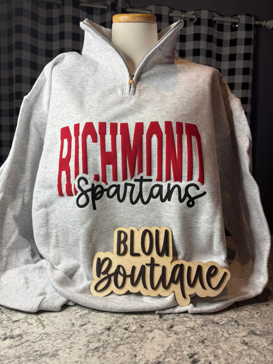 Richmond Spartans Quarter Zip Puff