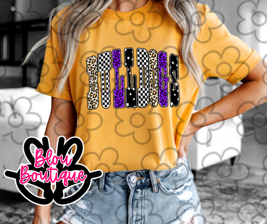 Leopard Check Star Kearney Bulldogs