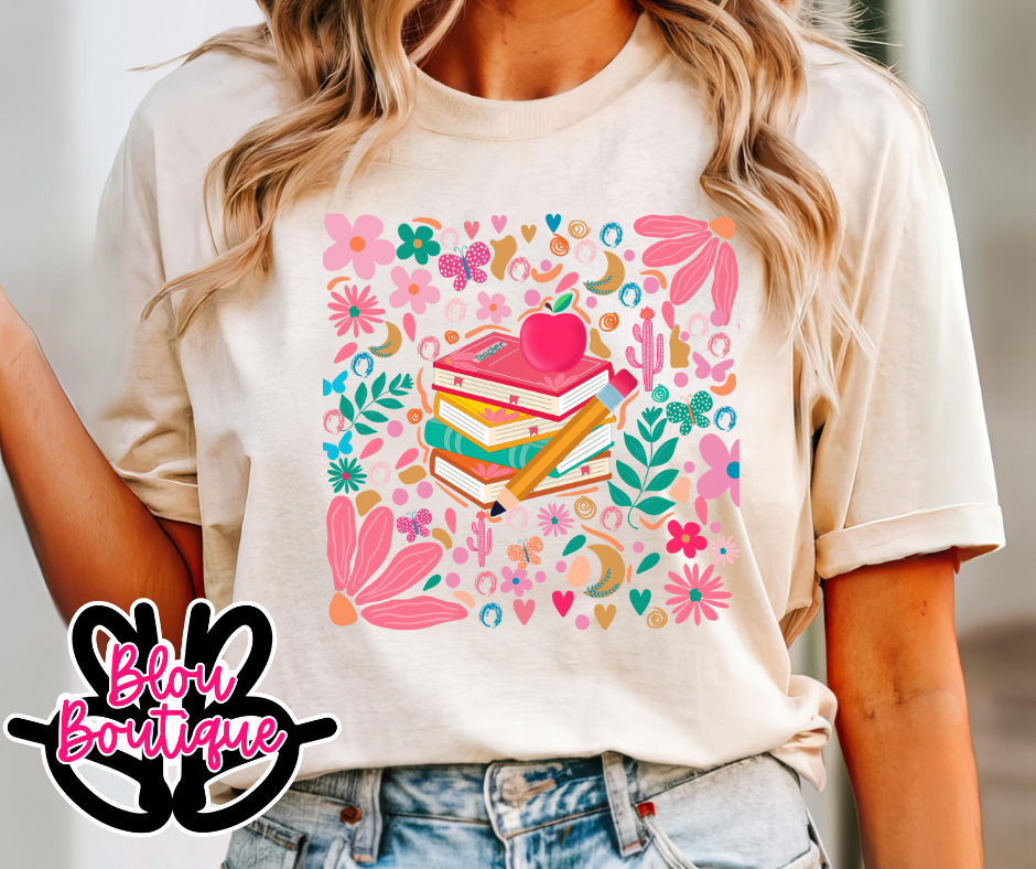 Teacher Floral Tee