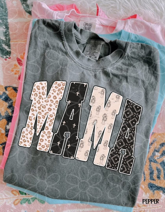 MAMA-Black/Brown Leopard Cross