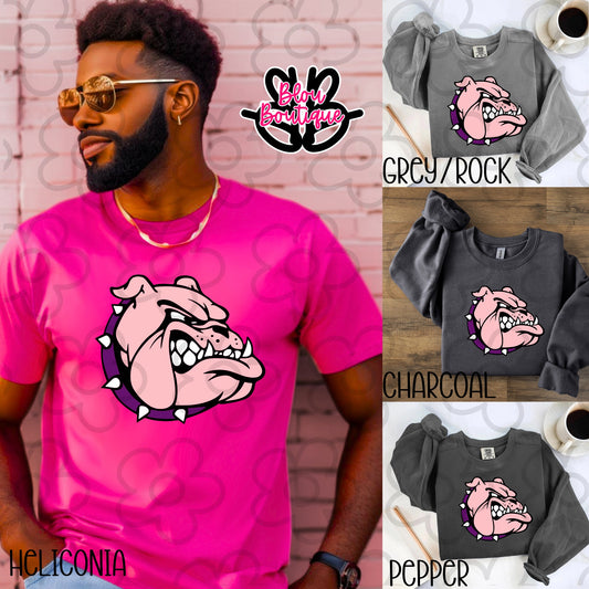 Pink Mascot-Kearney Bulldogs