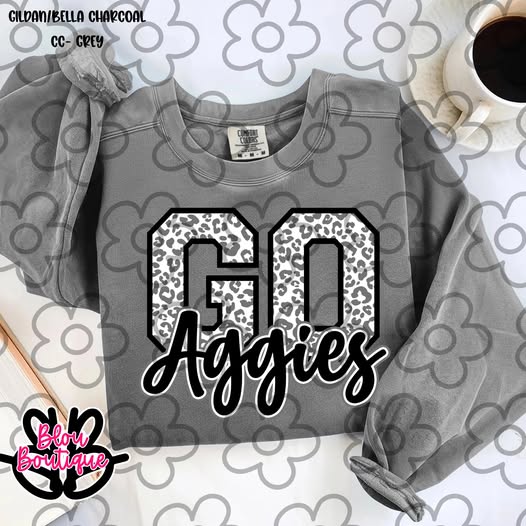 Go Aggies Leopard Grey