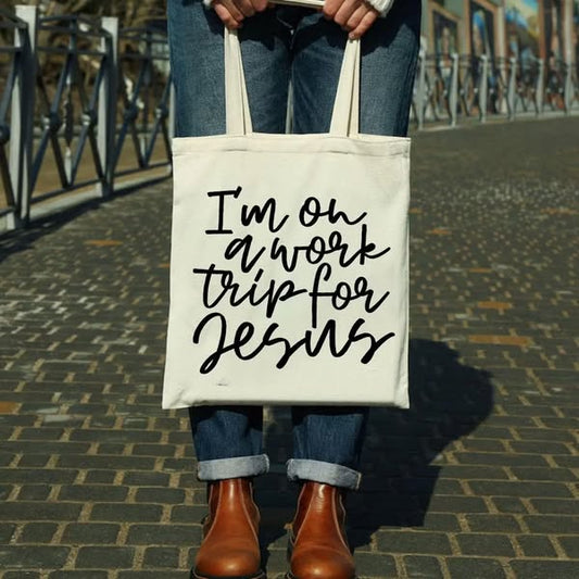 Work Trip for Jesus Tote Bag