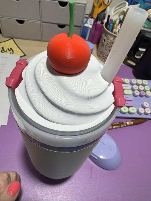 Whip & Cherry Cup Topper