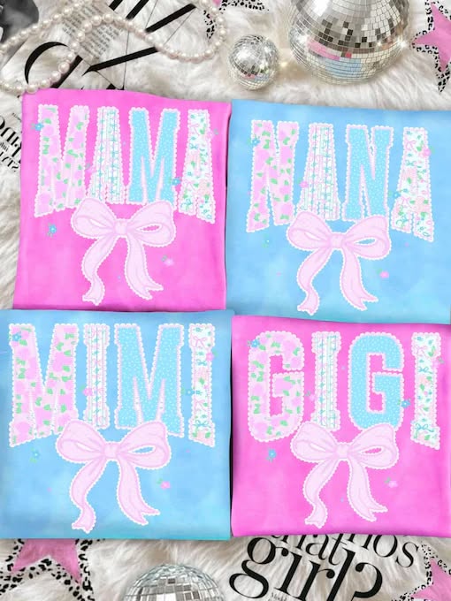 26  Floral with Bow Names