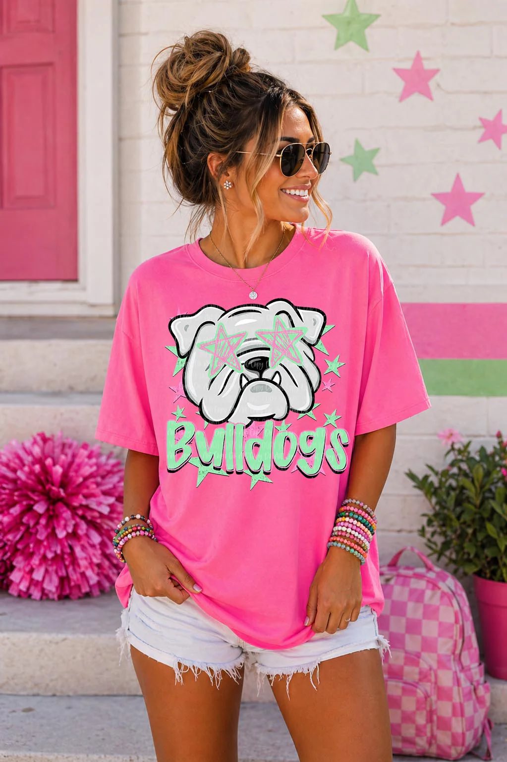 26 Bulldogs Neon Star Eye
