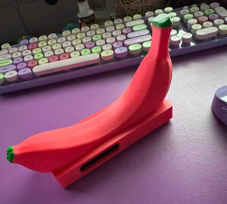 Pink Banana tv remote holder