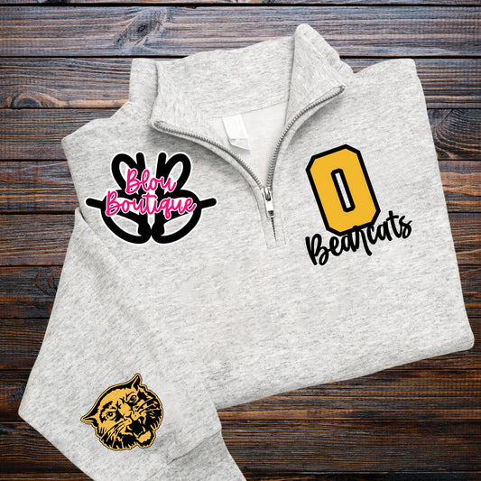 26-Quarter Zip Big Letter Mascot Orrick
