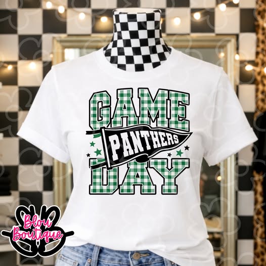26- Game Day Pennant Plaid Polo