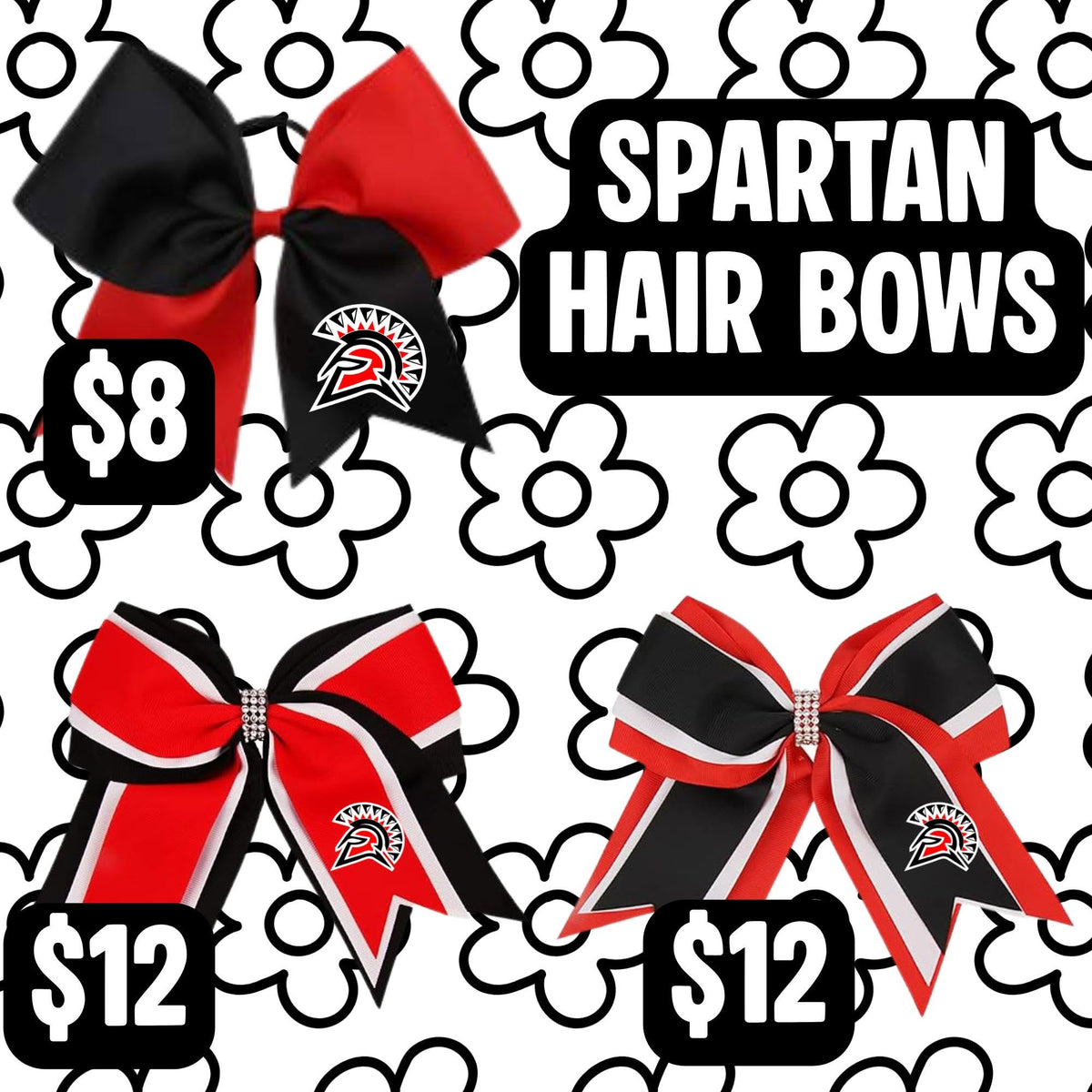 26-Spartan Hair Bows