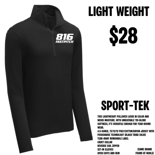 816 Fastpitch Light Weight Quarter Zip