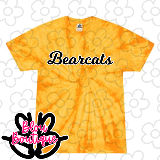 26-Tie Dye Mascot Bearcats Gold