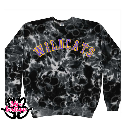 26- Black Tie Dye Varsity Wildcats