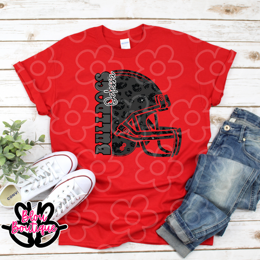 Odessa Bulldogs Leopard Sparkle Helmet