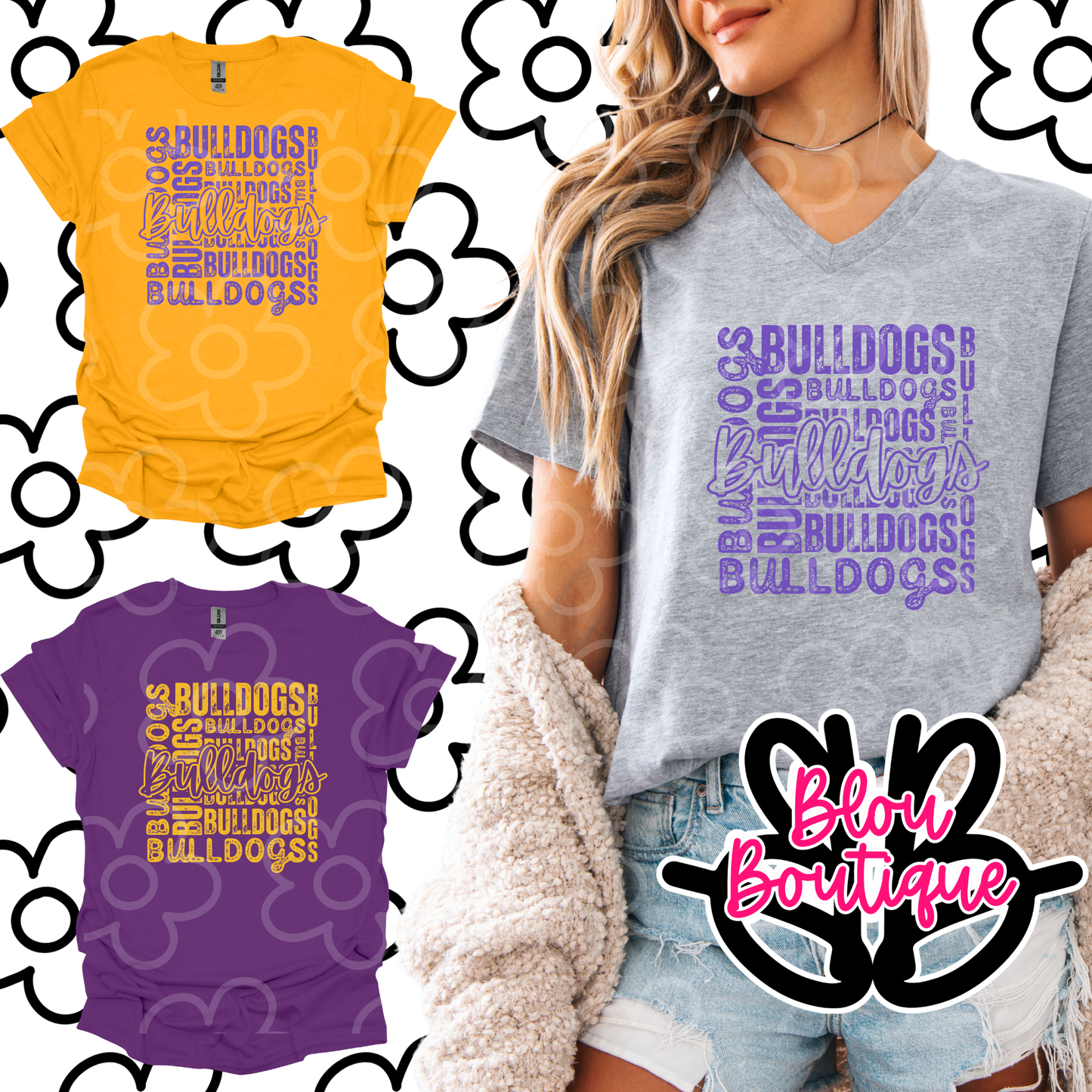 26-Mascot Salad Bulldogs Purple