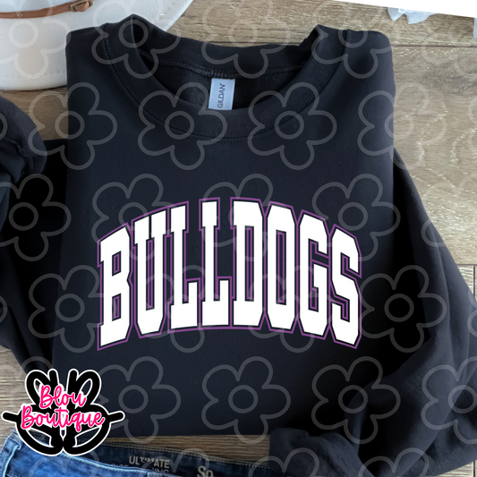 Bulldogs Purple on Black