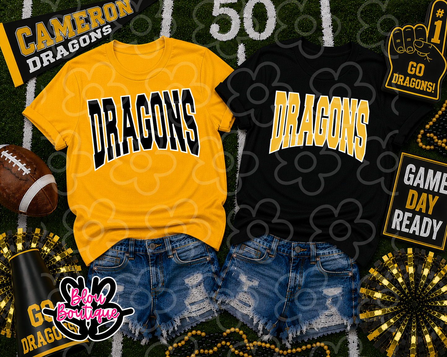 26- Varsity Arched Cameron Dragons