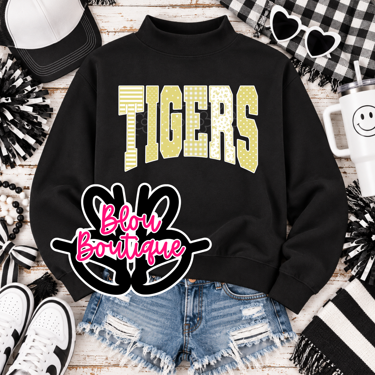 26 Mock Neck Arch-Mixed Elements Tigers ES