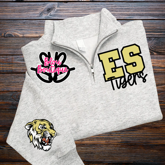 26-Quarter Zip Big Letter Mascot Excelsior Springs