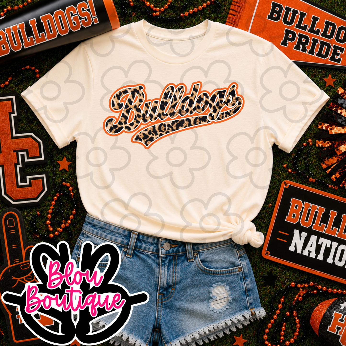 26 Brown Leopard Bulldogs Orange
