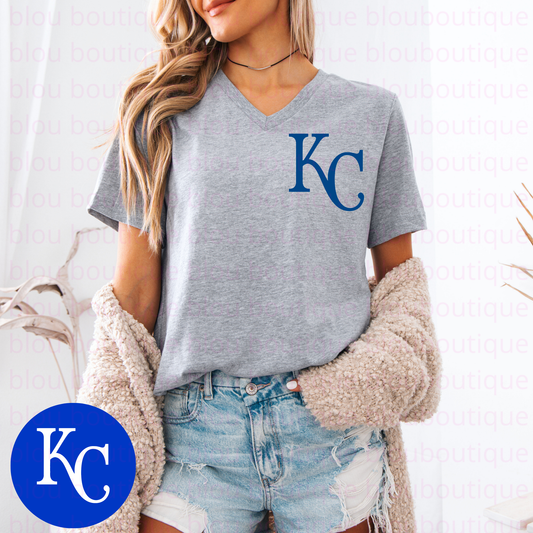26-V-Neck Kansas City Baseball