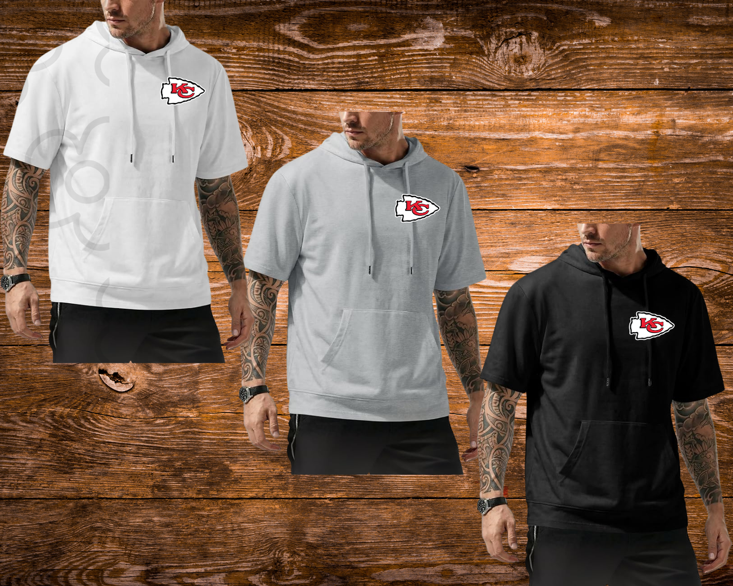 26- Short Sleeve Hoodie KC Football