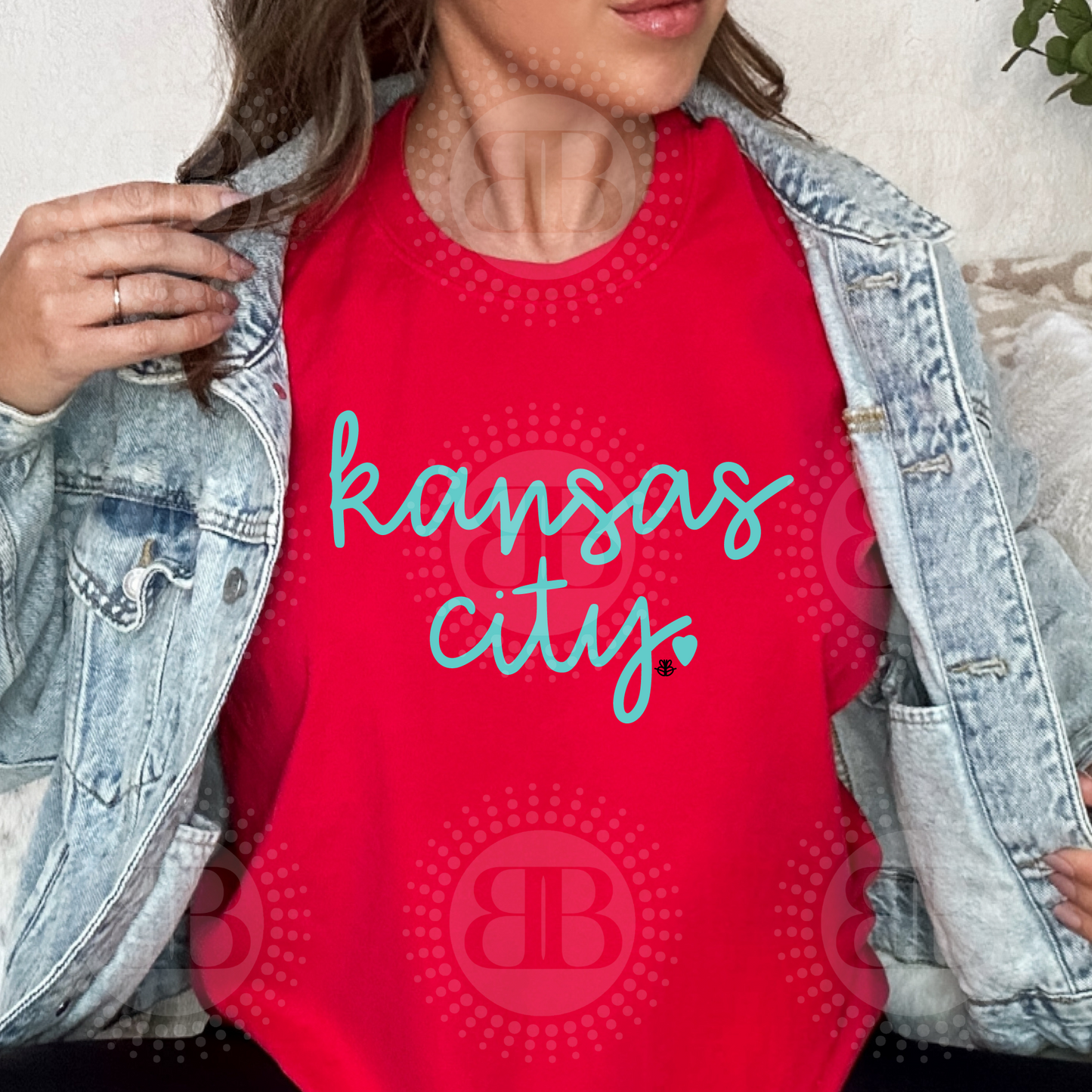 Teal Kansas City Heart