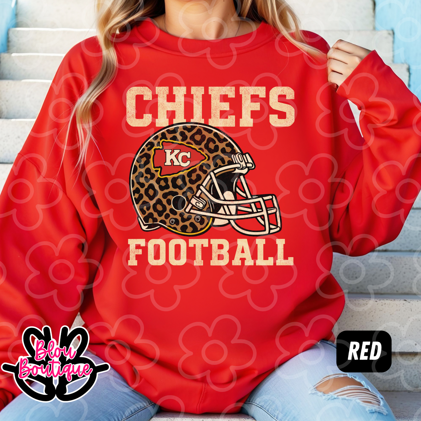 Chiefs Football Leopard Helmet