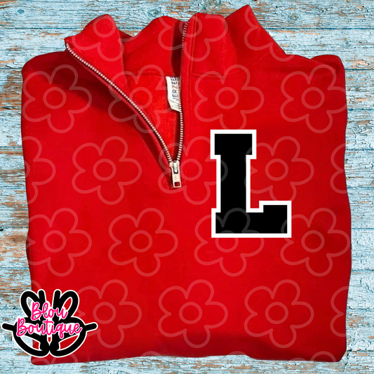Red Quarter Zip L Lawson Cardinals