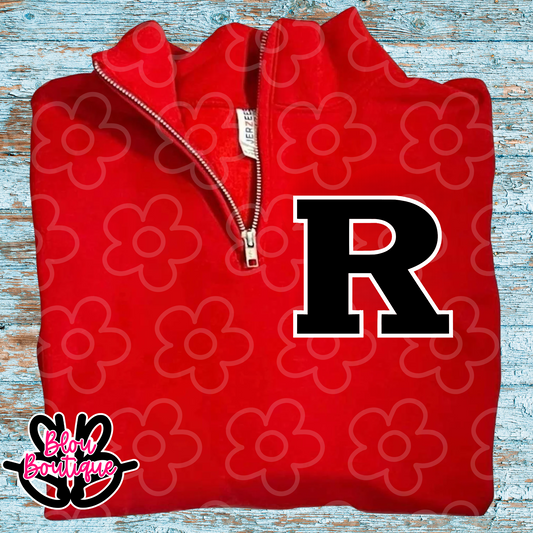 Red Quarter Zip R Richmond Spartans