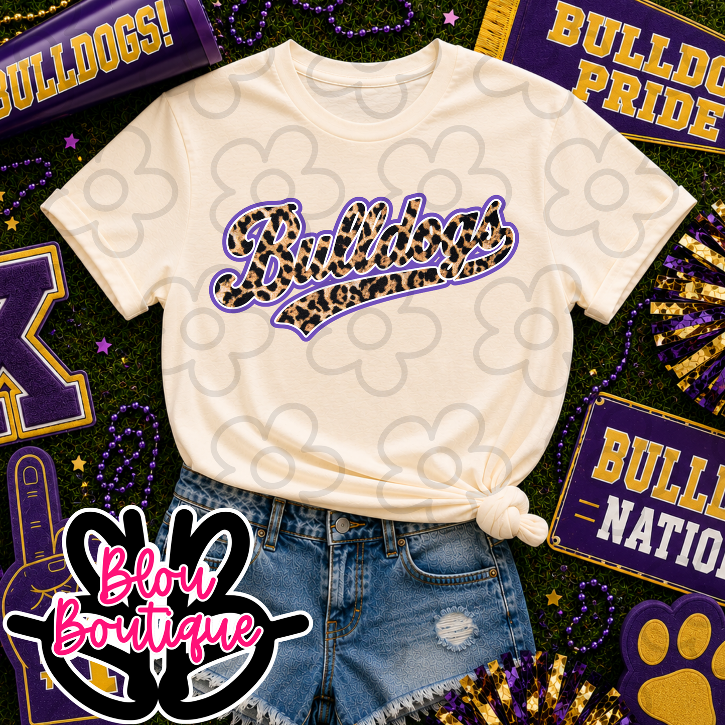 26 Brown Leopard Bulldogs Purple