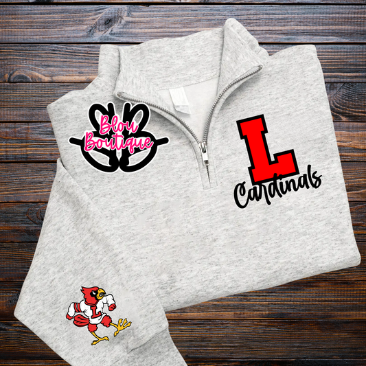 26-Quarter Zip Big Letter Mascot Lawson