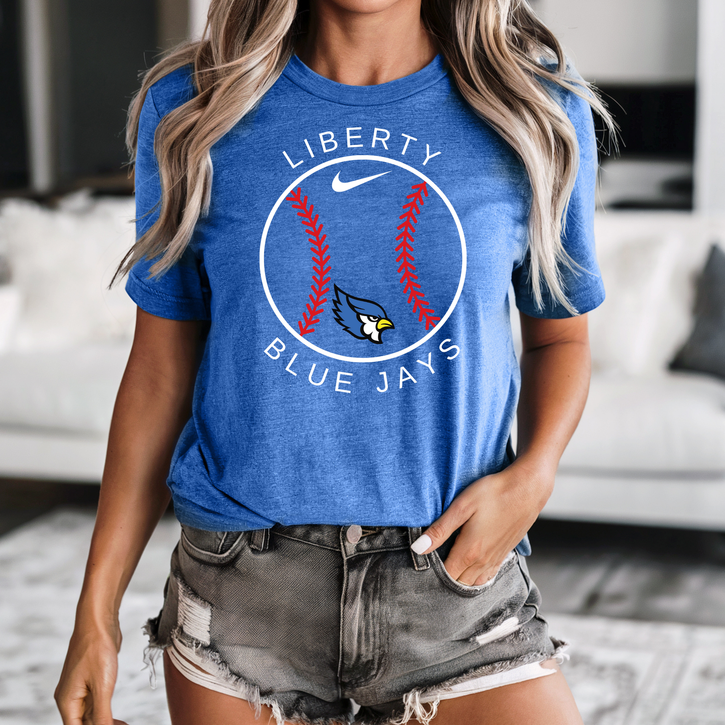 Liberty Blue Jays Baseball swoosh