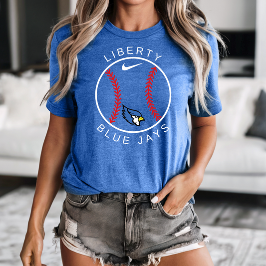 Liberty Blue Jays Baseball swoosh