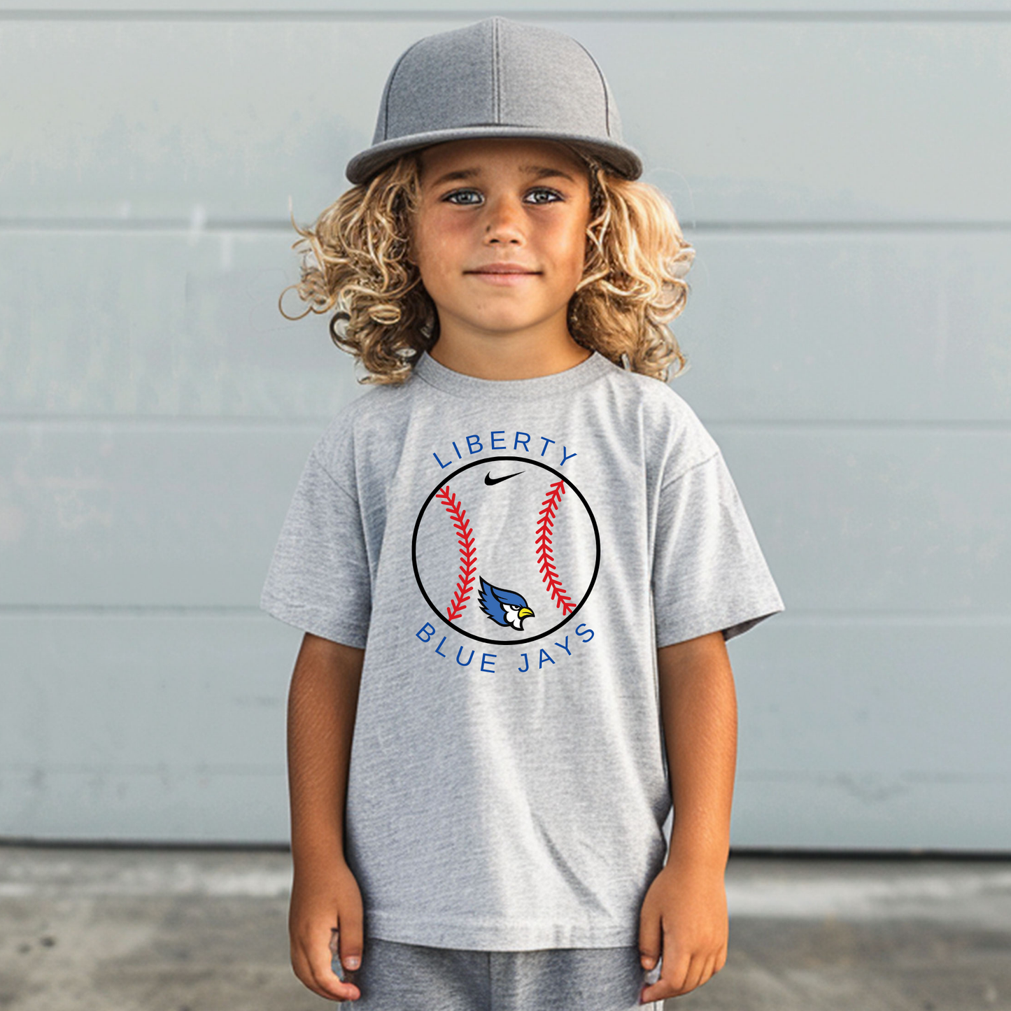 Liberty Blue Jays Baseball swoosh