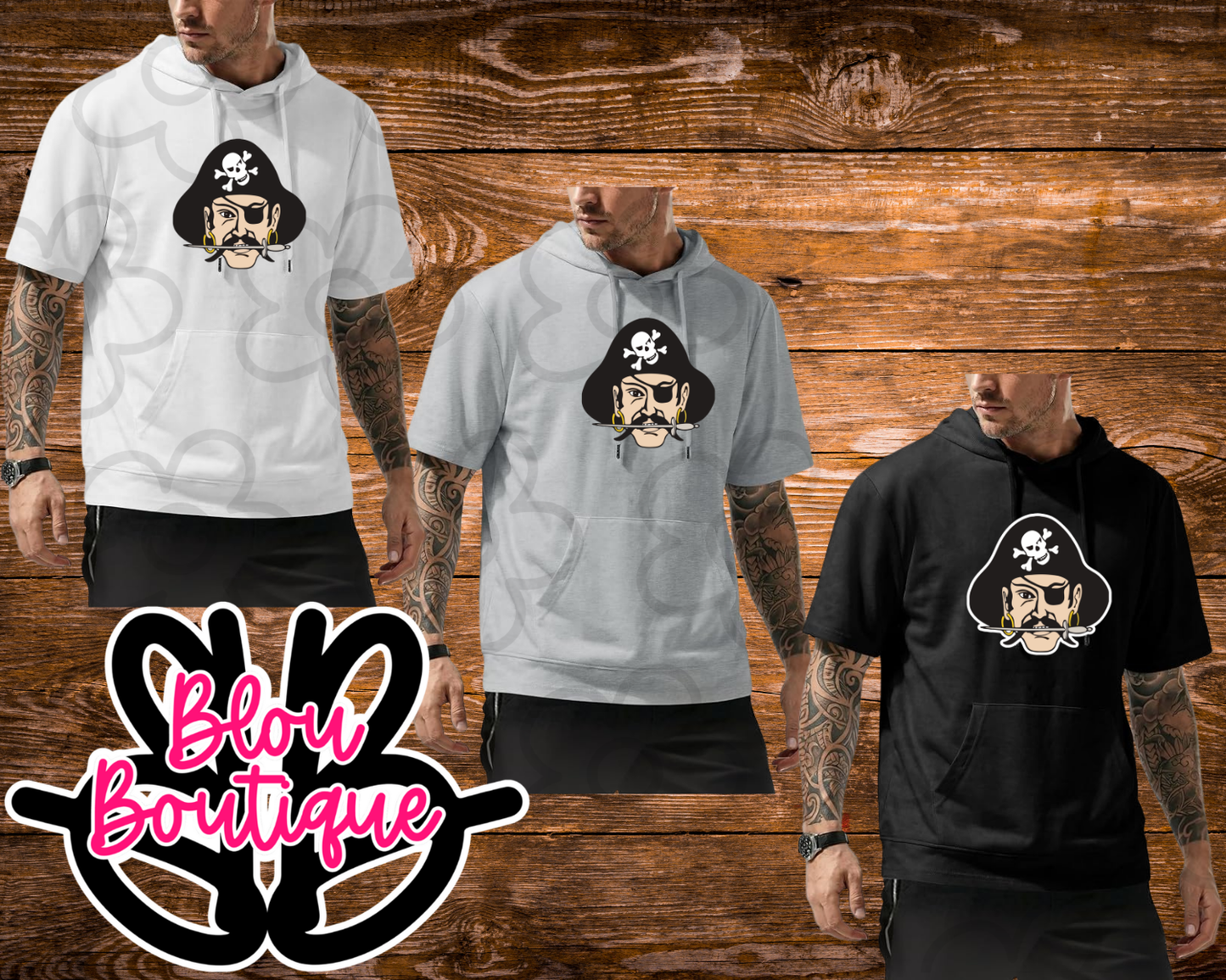 26- Short Sleeve Hoodie Norborne Pirates
