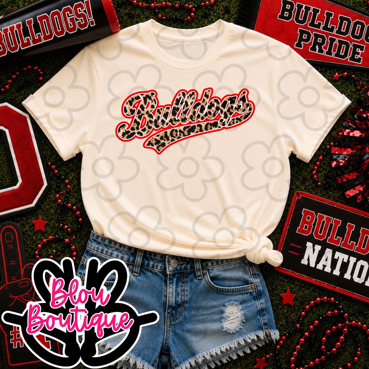 26 Brown Leopard Bulldogs Red