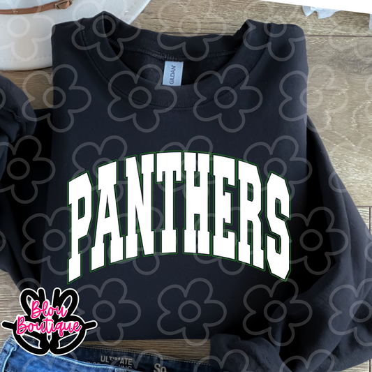 Panthers Green on Black