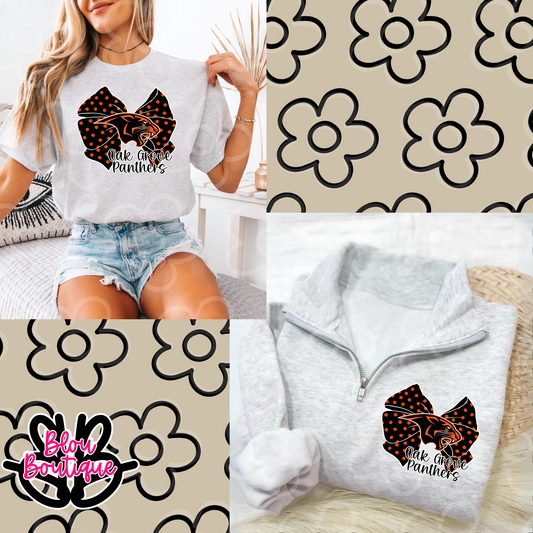 Polka Dot Bow- Oak Grove Panthers